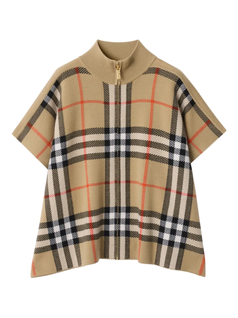 Двусторонний кейп в клетку Burberry Kids, песочный
Двусторонний кейп в клетку Burberry Kids, песочный