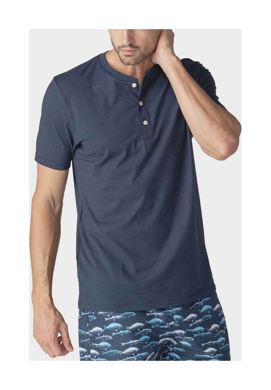 Футболка с горловиной, однотонная, мужская mey, цвет Yacht Blue
Футболка с горловиной, однотонная, мужская mey, цвет Yacht Blue