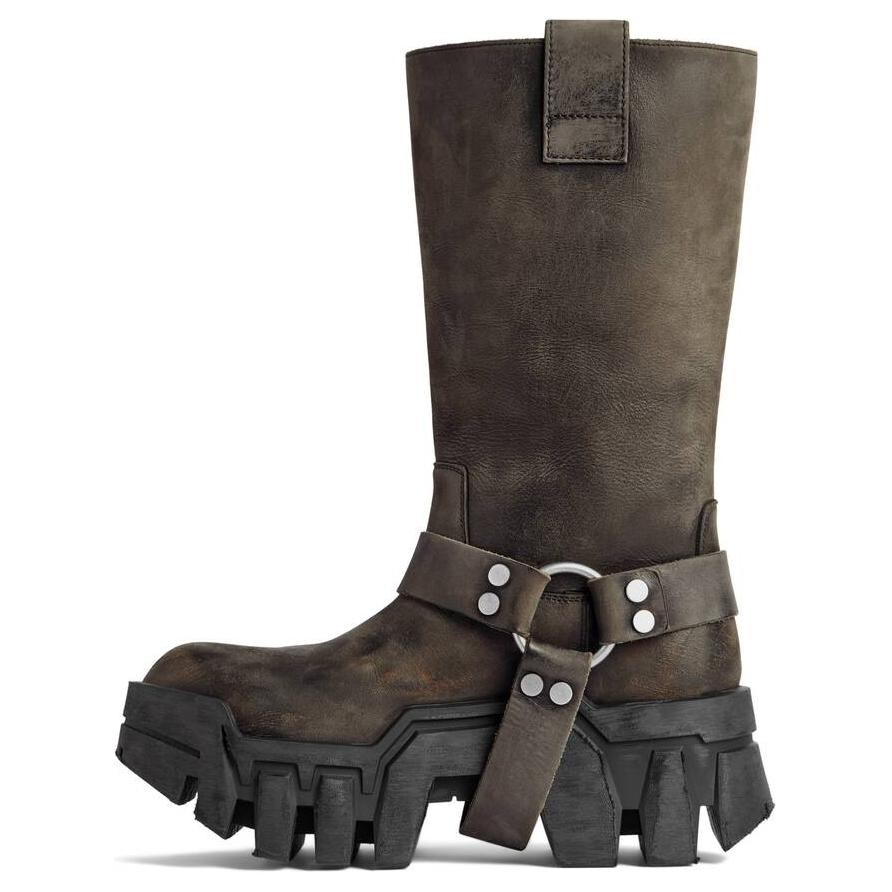 Сапоги мужские Bulldozer выше колена, черный Balenciaga
Сапоги мужские Bulldozer выше колена, черный Balenciaga