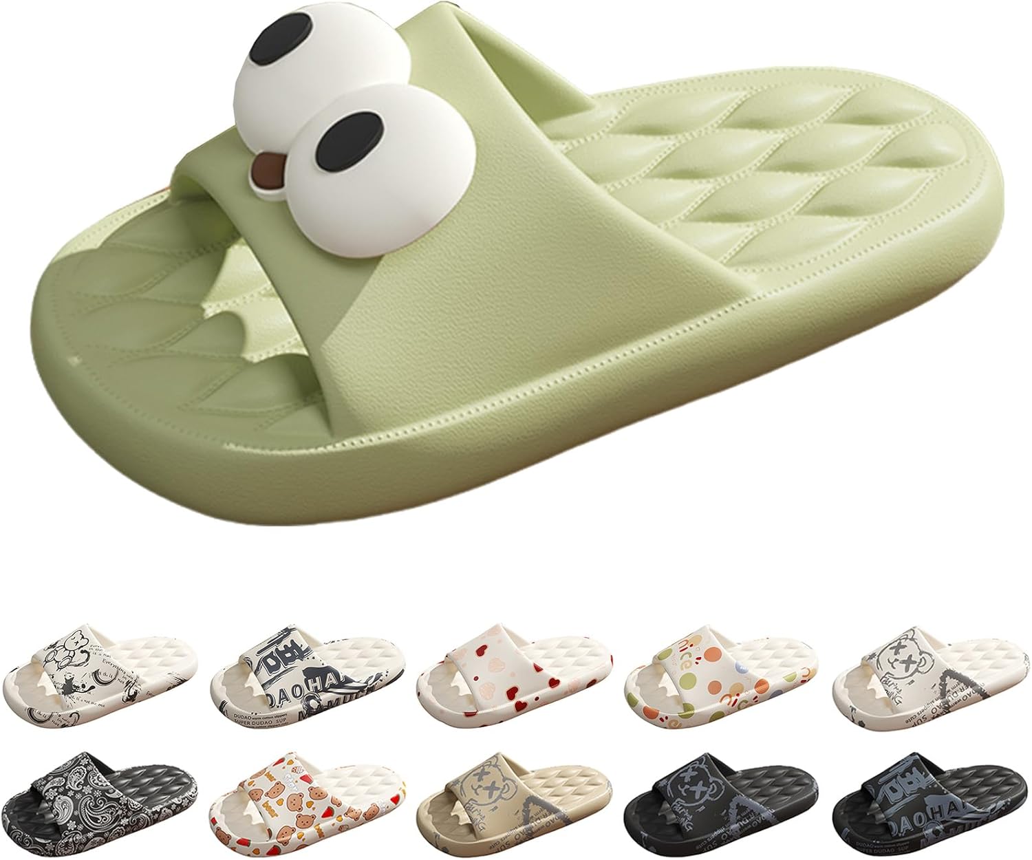 Модные шлепанцы Gezolligheid с мультяшным принтом для мужчин и женщин, для пар, с нескользящей подошвой на платформе, унисекс, повседневные открытые сандалии с нескользящей подошвой для дома, улицы и ванной, Bigeyesgreen
Модные шлепанцы Gezolligheid с мультяшным принтом для мужчин и женщин, для пар, с нескользящей подошвой на платформе, унисекс, повседневные открытые сандалии с нескользящей подошвой для дома, улицы и ванной, Bigeyesgreen