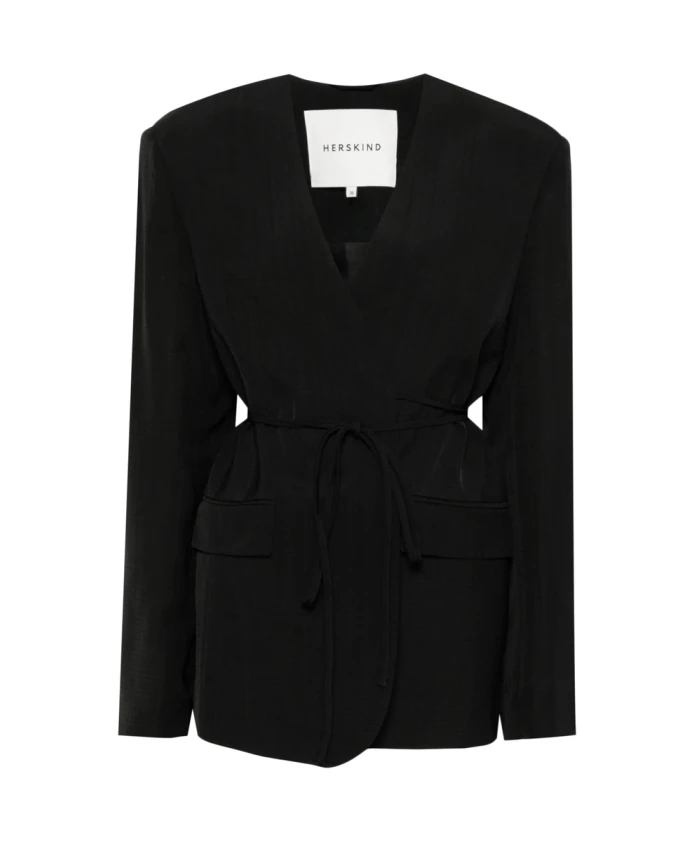 Черный пиджак с галстуком и карманами Birgitte Herskind, черный
Черный пиджак с галстуком и карманами Birgitte Herskind, черный