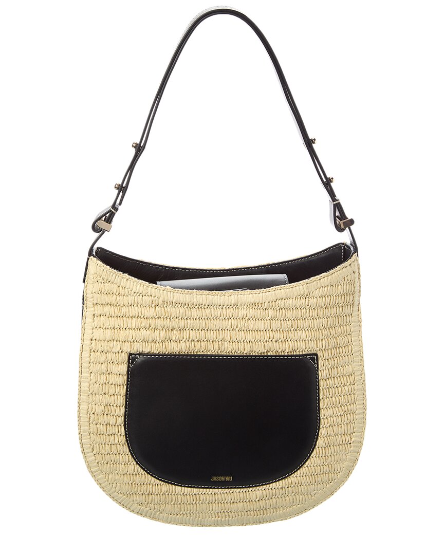 Джейсон Ву Плечевая сумка из соломки и кожи Jason Wu, коричневый
Джейсон Ву Плечевая сумка из соломки и кожи Jason Wu, коричневый