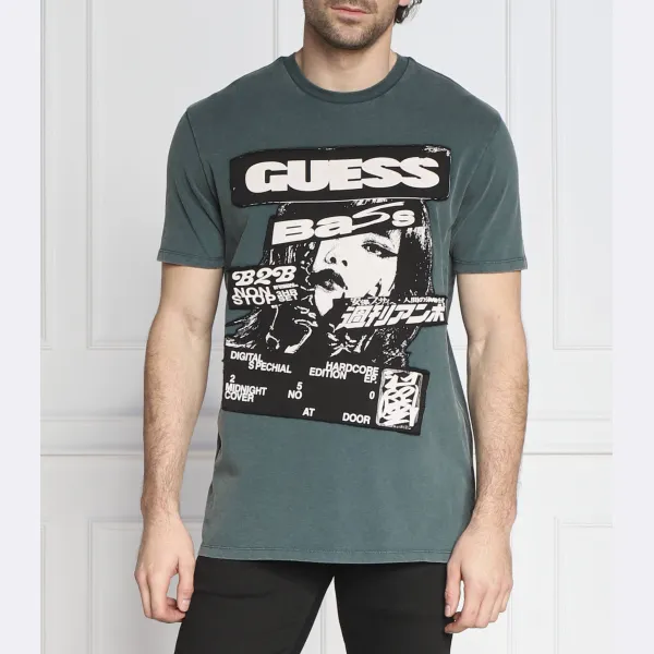 Футболка стандартного кроя с музыкальным плакатом SS BSC Guess Guess, зеленый
Футболка стандартного кроя с музыкальным плакатом SS BSC Guess Guess, зеленый
