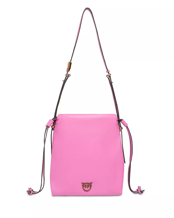 Мягкая миниатюрная кожаная сумка через плечо Pinko, розовый
Мягкая миниатюрная кожаная сумка через плечо Pinko, розовый