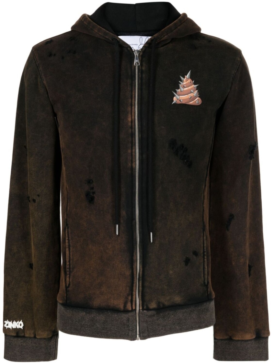 Natasha Zinko худи Random из джерси с эффектом потертости, коричневый
Natasha Zinko худи Random из джерси с эффектом потертости, коричневый