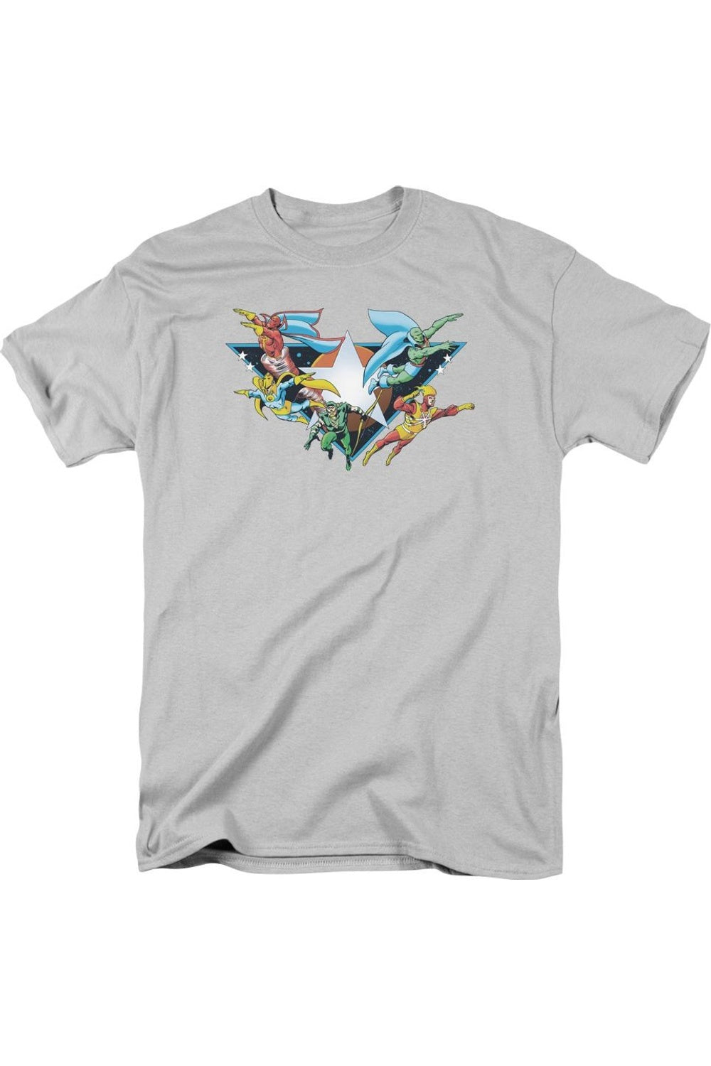 Футболка с коротким рукавом для взрослых DC Comics Star Power Gildan, серебряный 
Футболка с коротким рукавом для взрослых DC Comics Star Power Gildan, серебряный