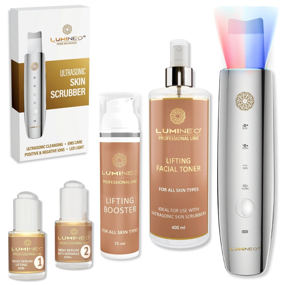 Lumineo, кавитационный пилинг 5в1 мега набор
Lumineo, кавитационный пилинг 5в1 мега набор