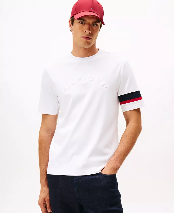 Мужская футболка с полосками на рукавах Tommy Hilfiger, белый
Мужская футболка с полосками на рукавах Tommy Hilfiger, белый