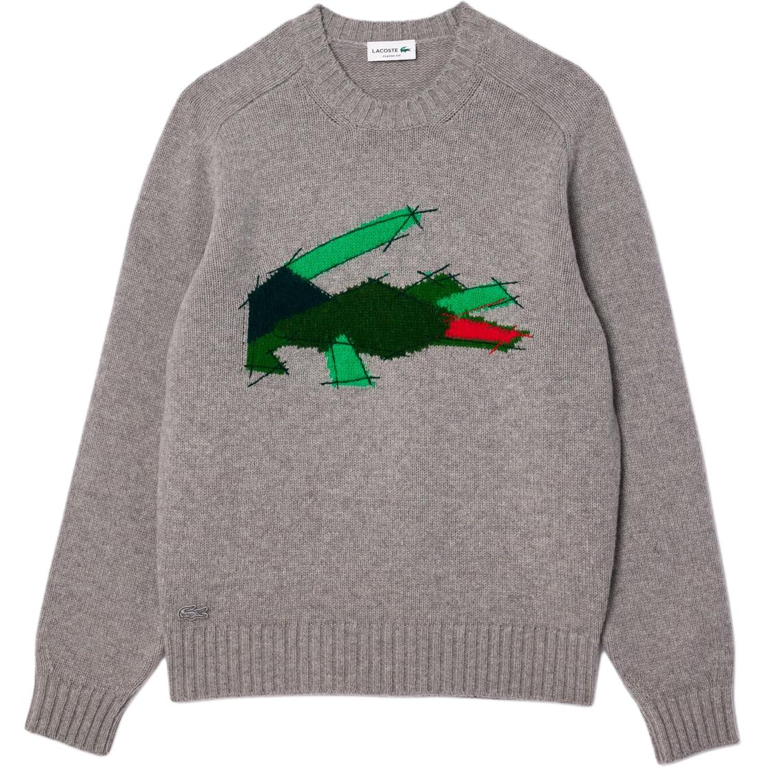 Свитер из шерсти с крокодиловым принтом LACOSTE, серый
Свитер из шерсти с крокодиловым принтом LACOSTE, серый