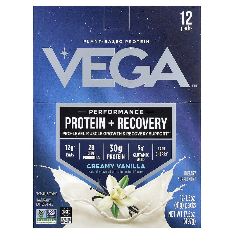 Vega, Sport, протеин премиального качества на растительной основе, ваниль, 12 пакетиков, 41 г (1,5 унции)
Vega, Sport, протеин премиального качества на растительной основе, ваниль, 12 пакетиков, 41 г (1,5 унции)