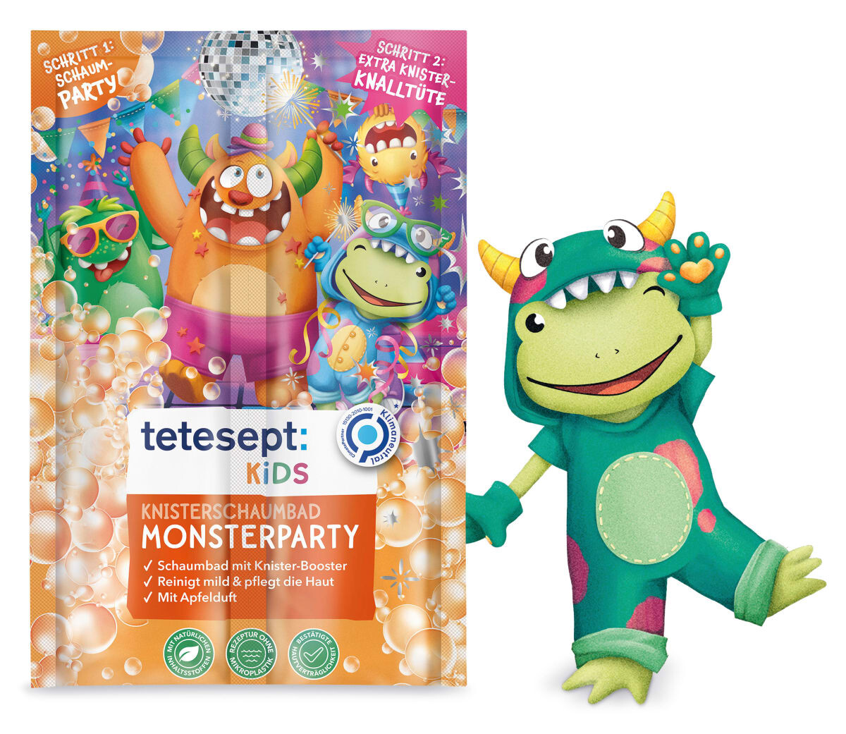 Купание в пенной ванне веселая вечеринка с потрескивающими монстрами 45 г. tetesept
Купание в пенной ванне веселая вечеринка с потрескивающими монстрами 45 г. tetesept