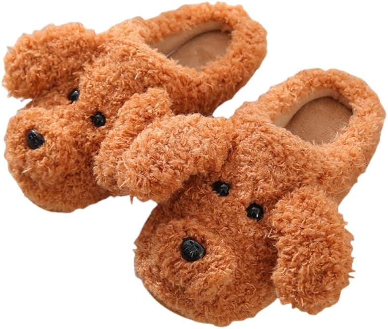 YUDISHOES Тапочки с животными для женщин и мужчин Милые тапочки в виде собак Плюшевые теплые домашние зимние тапочки, коричневый
YUDISHOES Тапочки с животными для женщин и мужчин Милые тапочки в виде собак Плюшевые теплые домашние зимние тапочки, коричневый