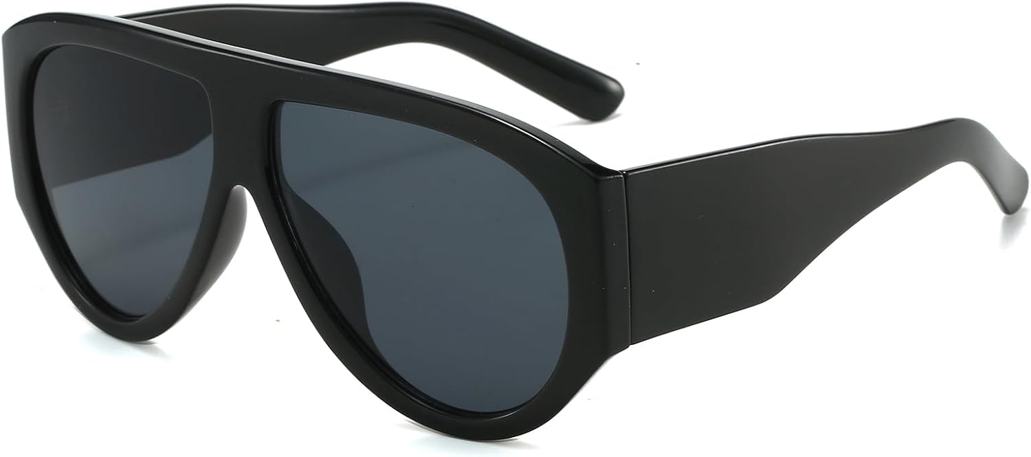 LJCZKA Большие квадратные солнцезащитные очки для женщин и мужчин в стиле ретро 70-х годов, очки-пилот, винтажные, обтекаемая толстая оправа, защита от УФ-излучения UV400, Black Grey
LJCZKA Большие квадратные солнцезащитные очки для женщин и мужчин в стиле ретро 70-х годов, очки-пилот, винтажные, обтекаемая толстая оправа, защита от УФ-излучения UV400, Black Grey