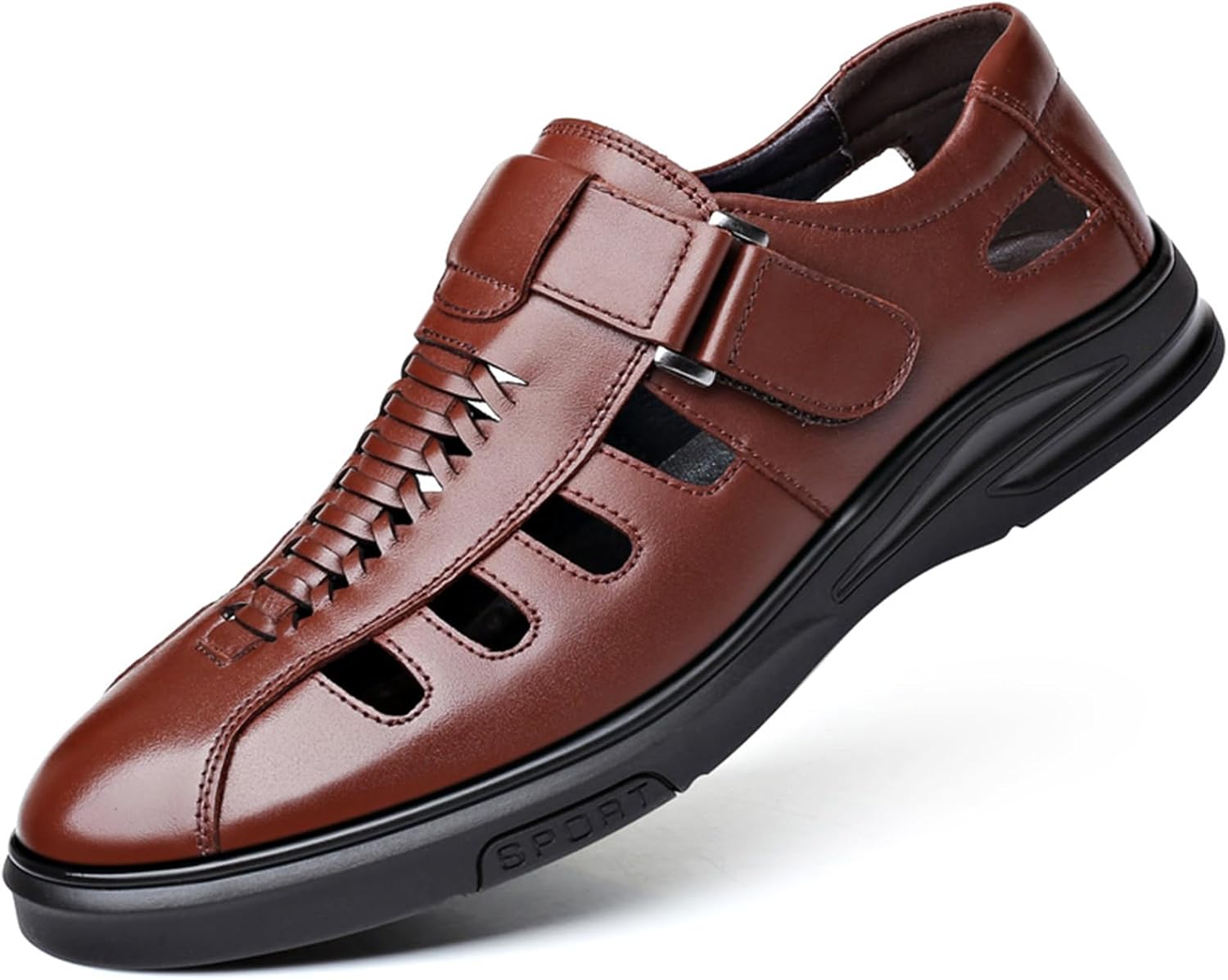 Мужские кожаные сандалии для бизнеса, летние, дышащие, для прогулок, офисные оксфорды, мужские туфли для коктейльной вечеринки, формальная обувь Abborora, темно-коричневый
Мужские кожаные сандалии для бизнеса, летние, дышащие, для прогулок, офисные оксфорды, мужские туфли для коктейльной вечеринки, формальная обувь Abborora, темно-коричневый
