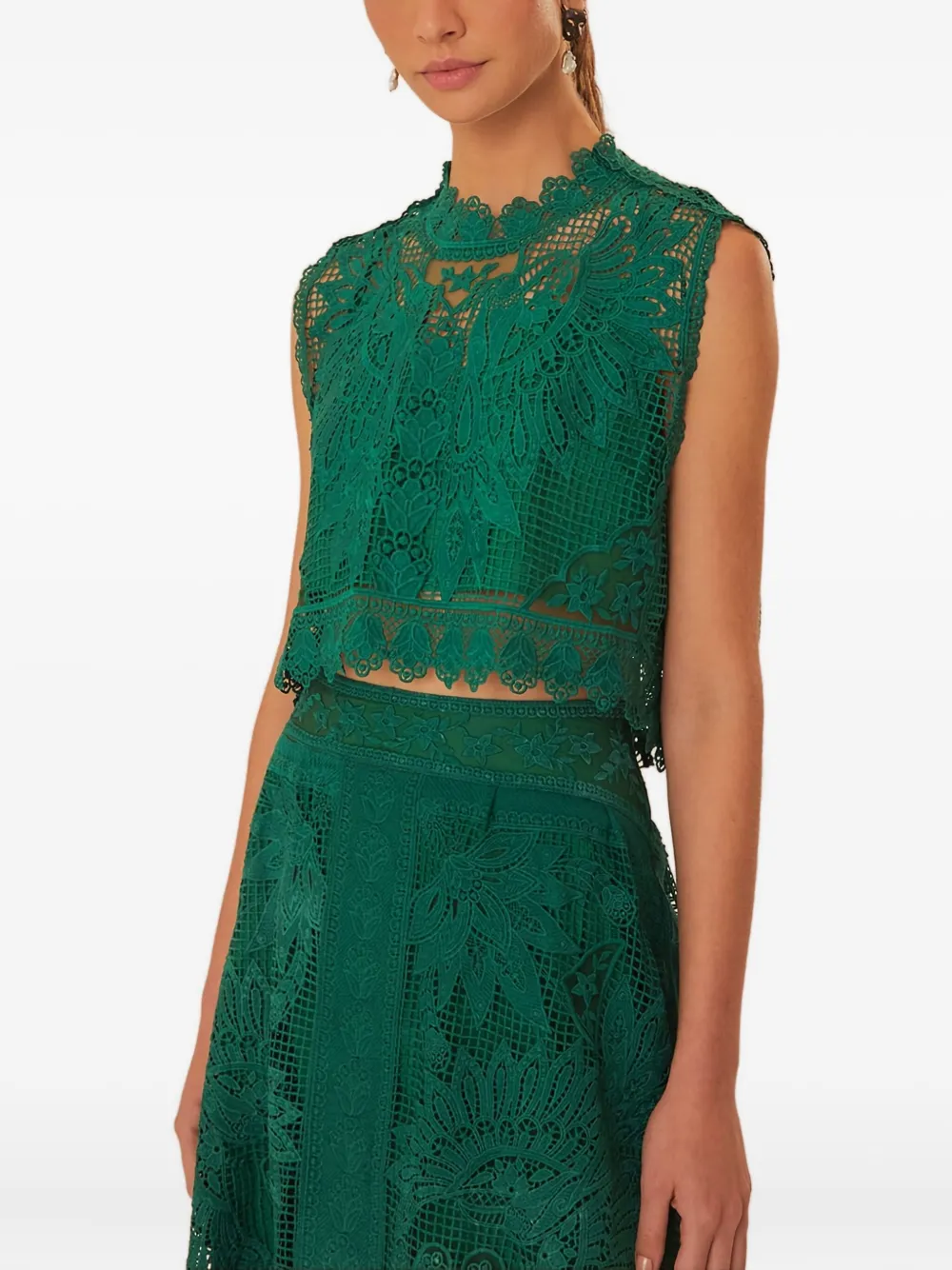 Топ без рукавов с кружевными вставками FARM Rio, зеленый
Топ без рукавов с кружевными вставками FARM Rio, зеленый