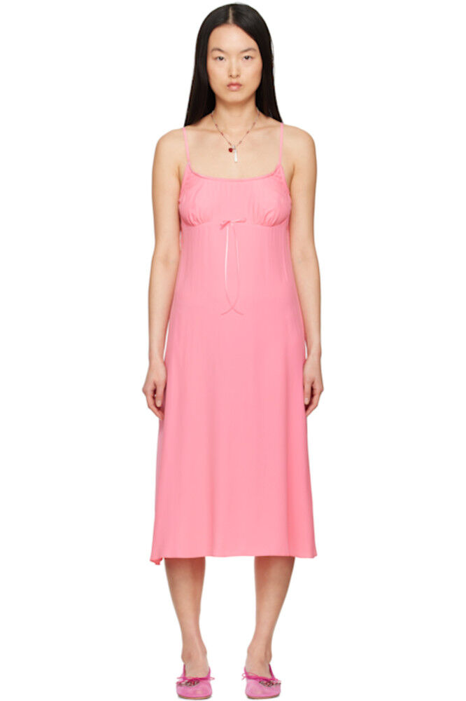 Розовое платье-комбинация миди с бантом и неглиже Simone Rocha
Розовое платье-комбинация миди с бантом и неглиже Simone Rocha