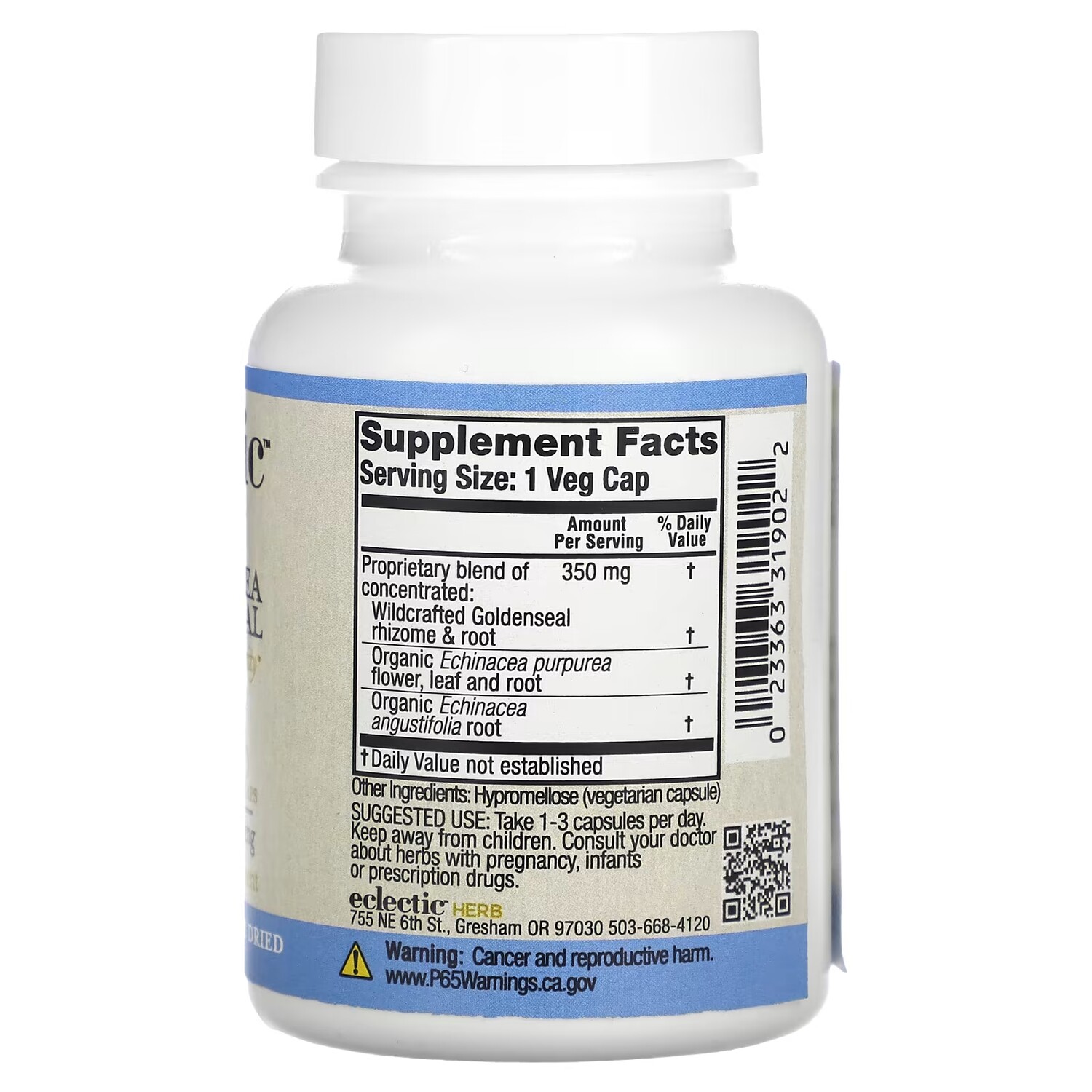 Добавка Eclectic Institute эхинацея и желтокорень, 90 растительных капсул
Добавка Eclectic Institute эхинацея и желтокорень, 90 растительных капсул