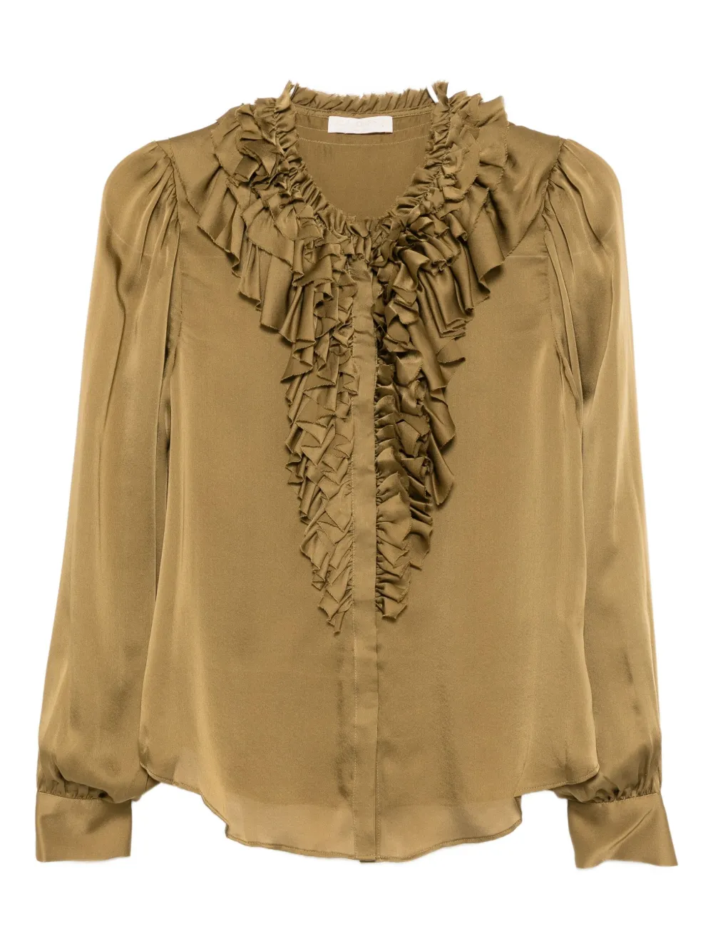 Шелковая блузка с оборками Ulla Johnson, зеленый
Шелковая блузка с оборками Ulla Johnson, зеленый