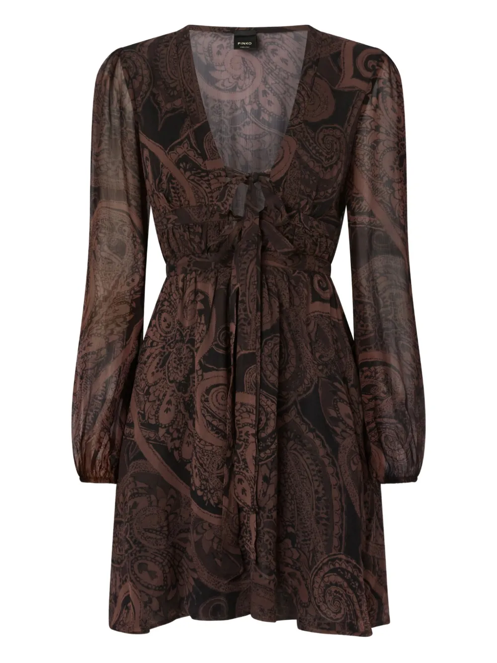 Платье миди с принтом пейсли и завязкой спереди PINKO, черный
Платье миди с принтом пейсли и завязкой спереди PINKO, черный