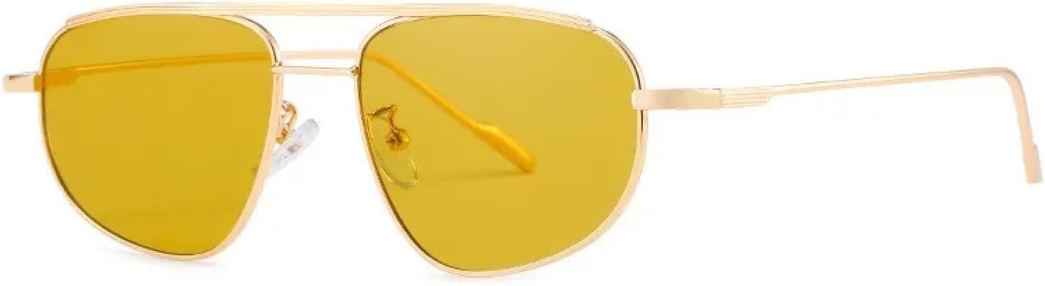 Солнцезащитные очки с защитой от УФ-излучения UV400 | Овальная металлическая оправа | Для женщин и мужчин | Для занятий спортом на открытом воздухе и вождения DSVIGF, Gold Yellow
Солнцезащитные очки с защитой от УФ-излучения UV400 | Овальная металлическая оправа | Для женщин и мужчин | Для занятий спортом на открытом воздухе и вождения DSVIGF, Gold Yellow