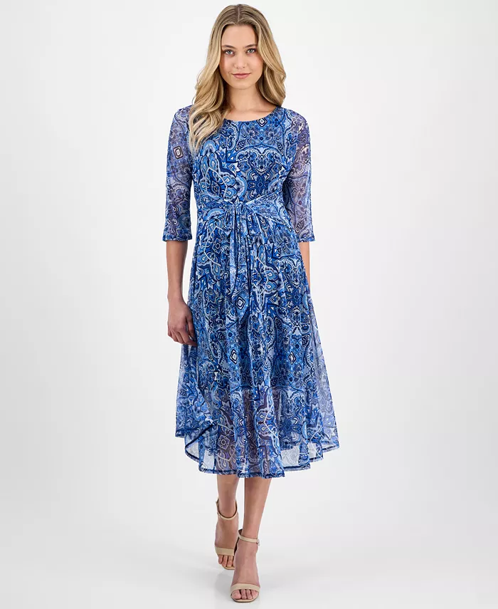 Женское платье-трапеция с цветочным принтом и завязкой спереди Robbie Bee, синий
Женское платье-трапеция с цветочным принтом и завязкой спереди Robbie Bee, синий