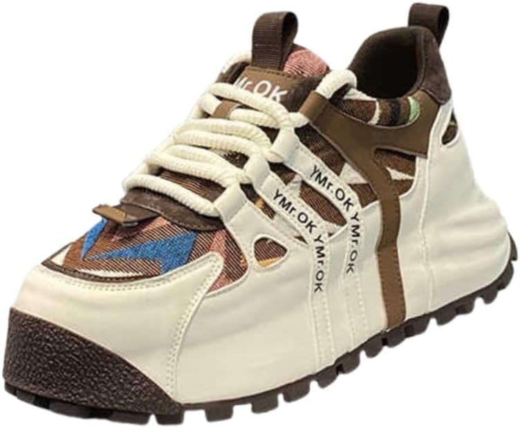 Мужские кроссовки на толстой подошве большого размера - дышащие низкие повседневные обувь для прогулок, путешествий и ежедневного комфорта Fusecottc, коричневый
Мужские кроссовки на толстой подошве большого размера - дышащие низкие повседневные обувь для прогулок, путешествий и ежедневного комфорта Fusecottc, коричневый