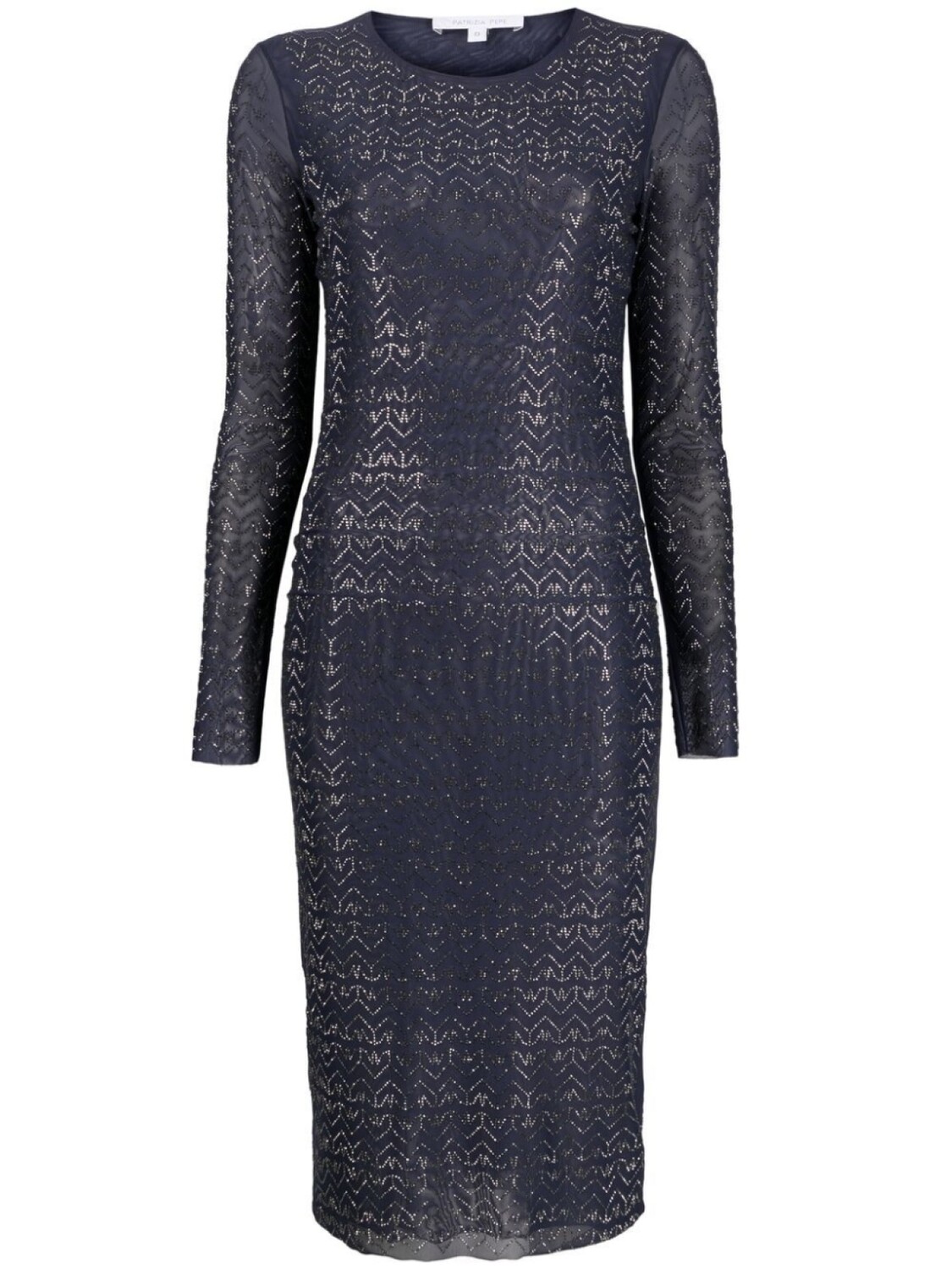 Patrizia Pepe полупрозрачное вечернее платье с кристаллами, синий
Patrizia Pepe полупрозрачное вечернее платье с кристаллами, синий