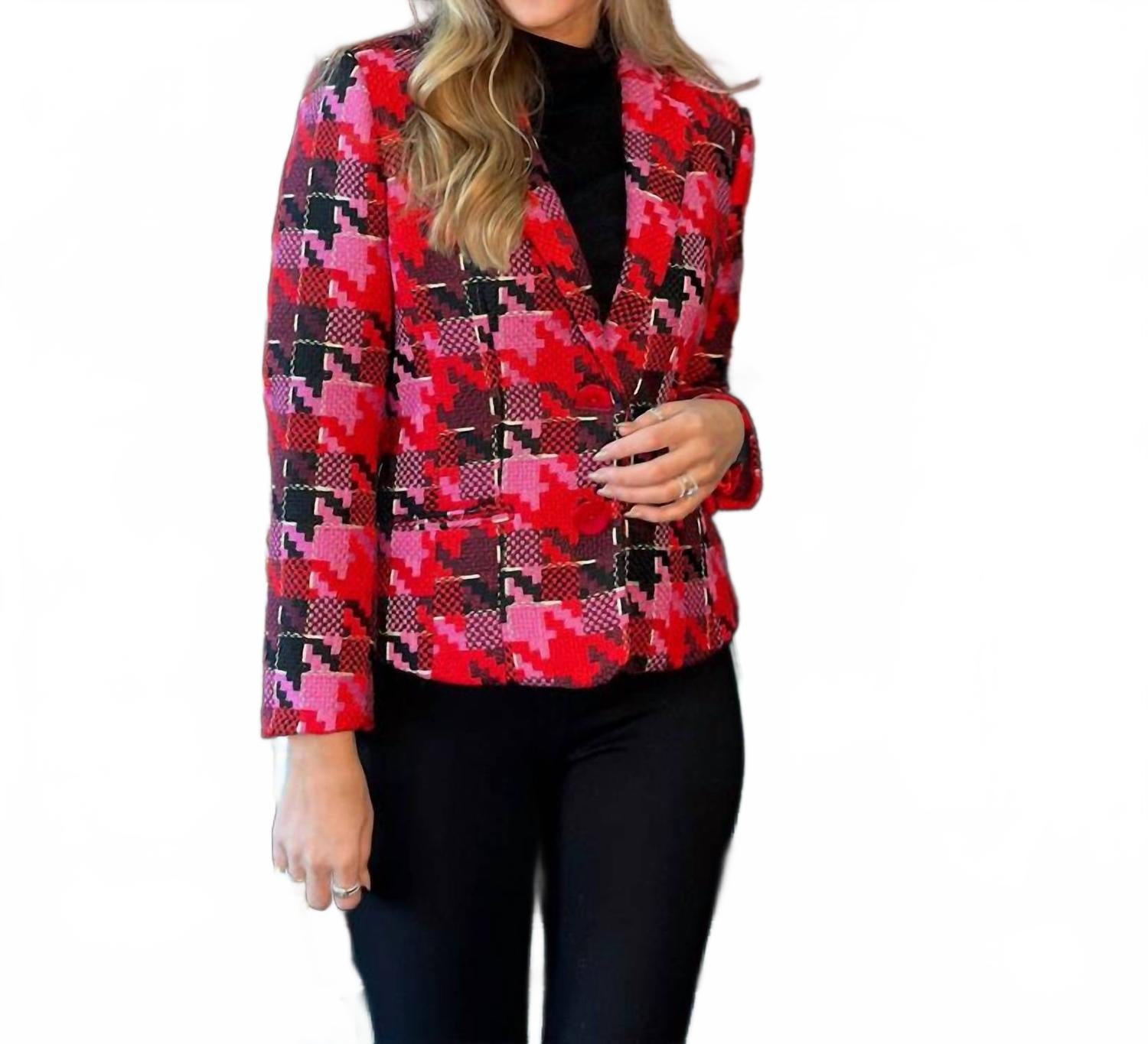Преппи розовый/красный блейзер в розовом, красном ALISON SHERI
Преппи розовый/красный блейзер в розовом, красном ALISON SHERI
