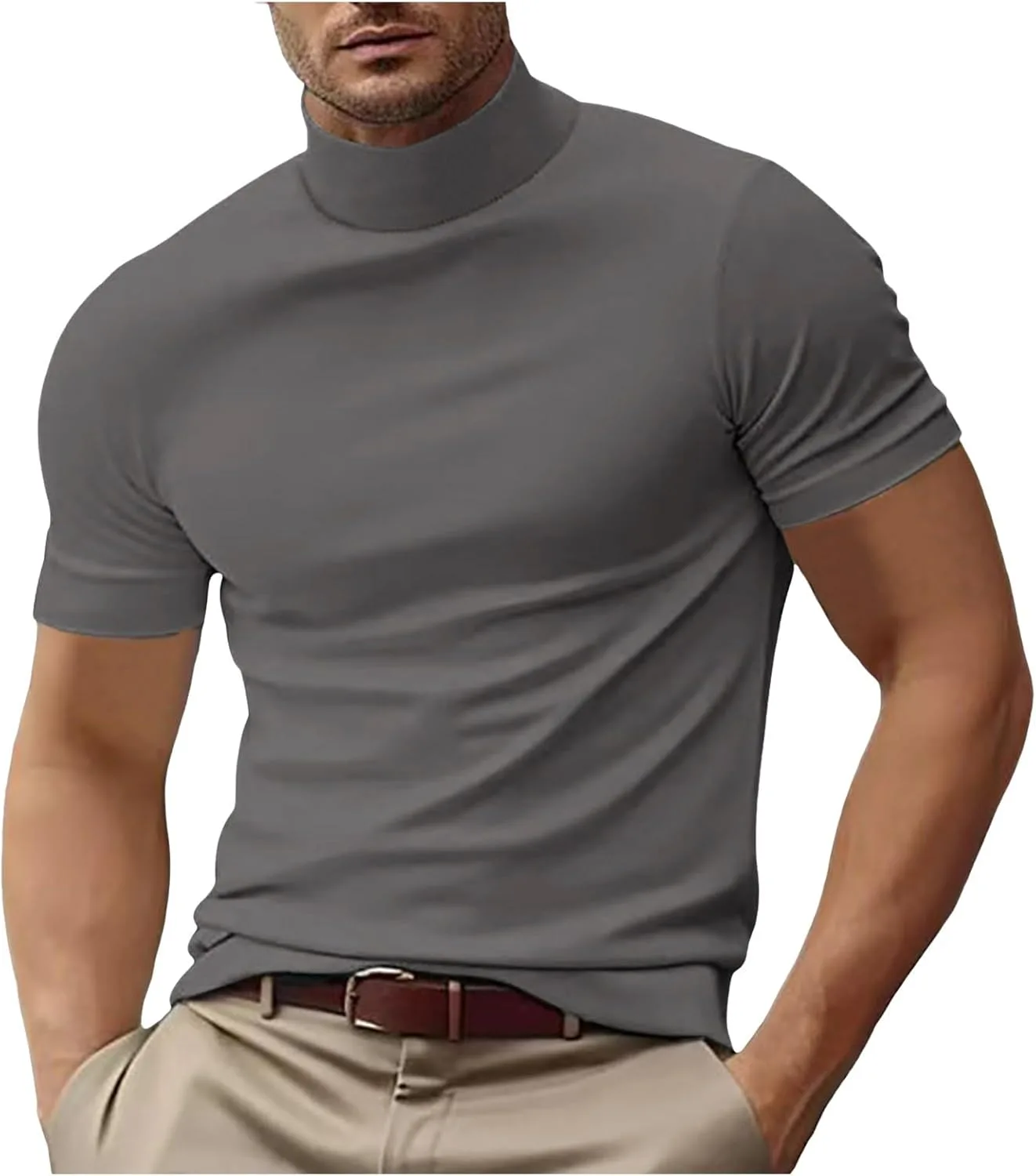 Мужская компрессионная футболка-водолазка с коротким рукавом
Мужская компрессионная футболка-водолазка с коротким рукавом