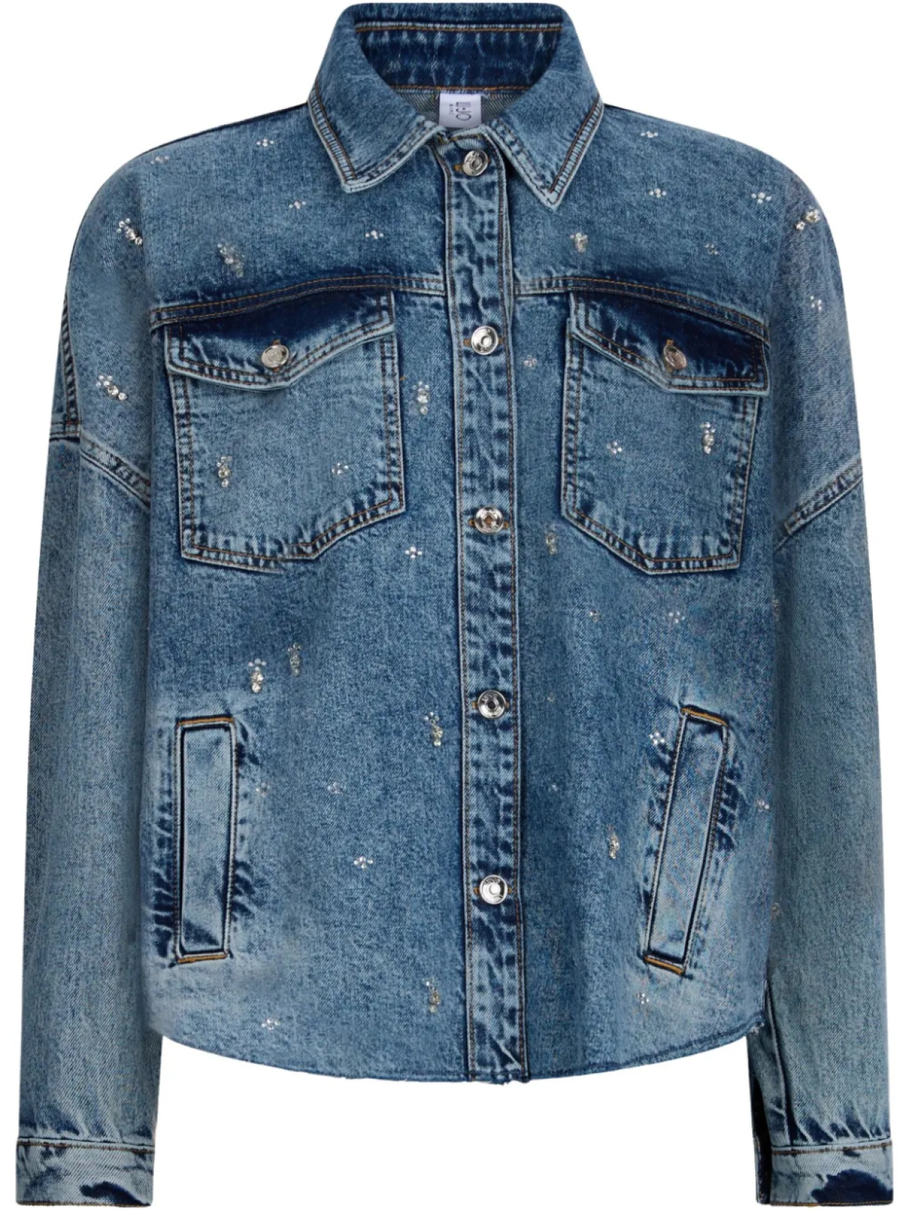 Джинсовая куртка со стразами LIU JO, синий
Джинсовая куртка со стразами LIU JO, синий
