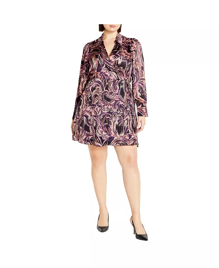 Платье Zelda больших размеров CITY CHIC, розовый 
Платье Zelda больших размеров CITY CHIC, розовый