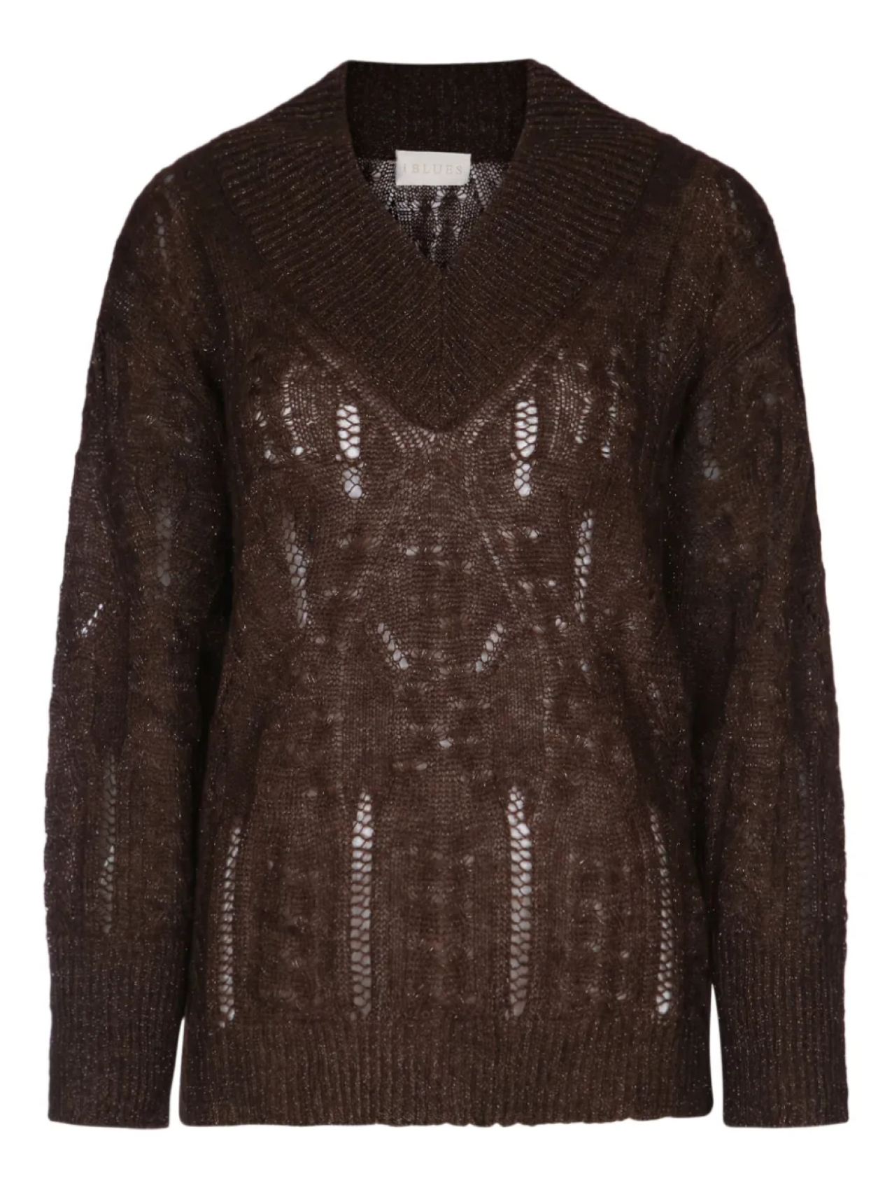 Вязаный джемпер с V-образным вырезом I BLUES, коричневый
Вязаный джемпер с V-образным вырезом I BLUES, коричневый