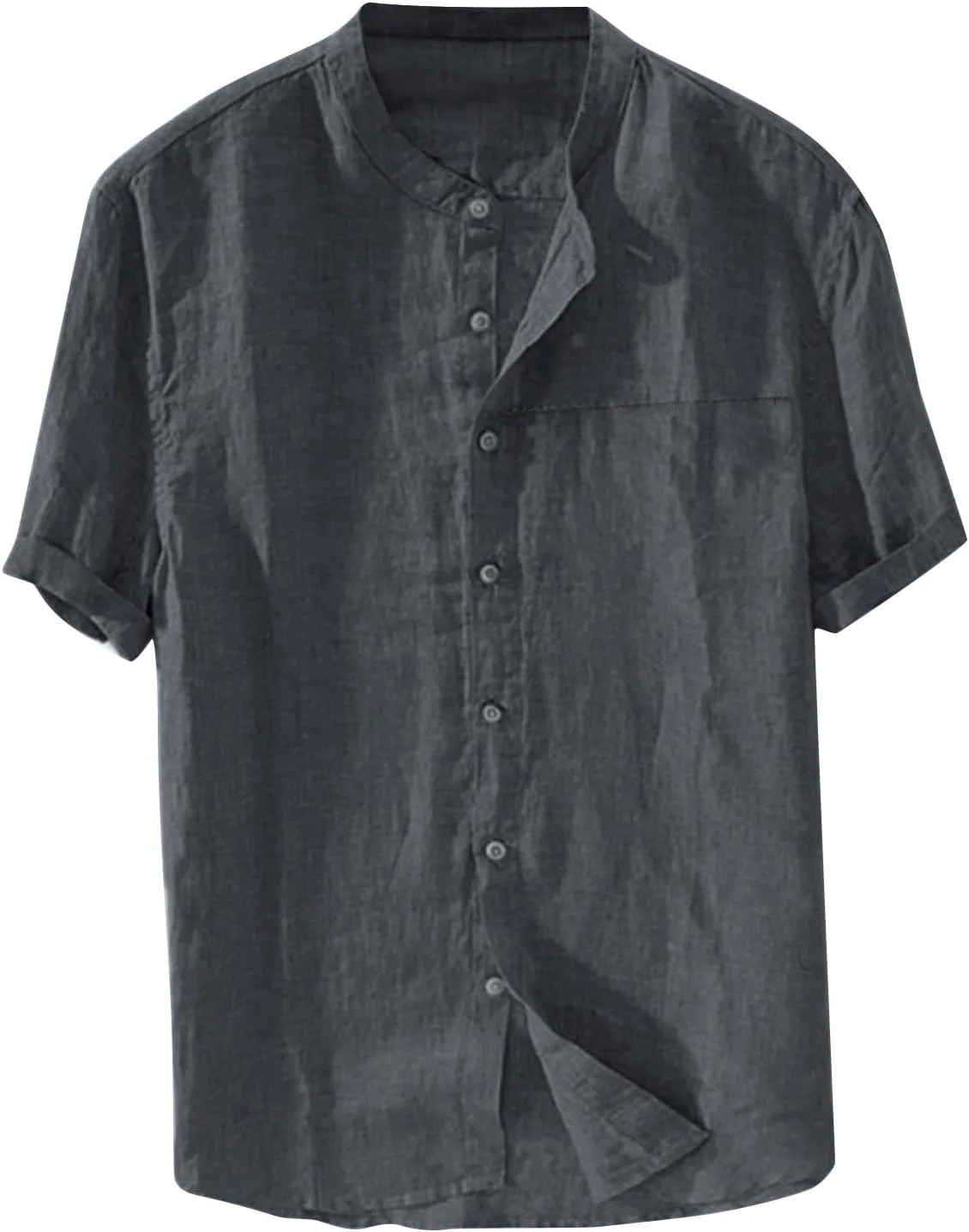 Мужская рубашка с воротником-стойкой, короткий рукав, легкая
Мужская рубашка с воротником-стойкой, короткий рукав, легкая