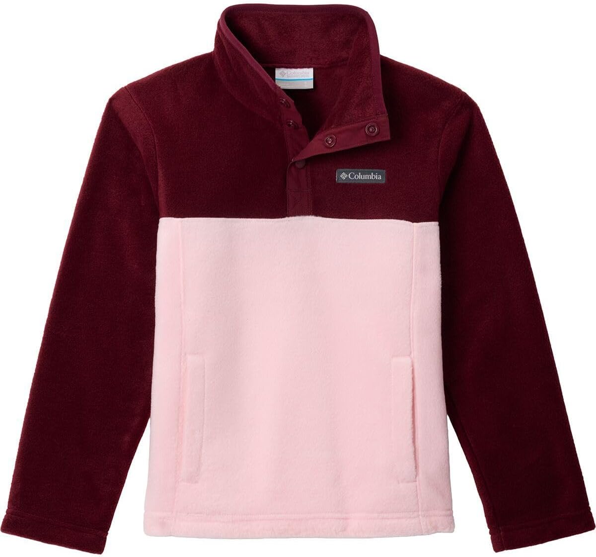 Columbia boys Steens Mountain II 1/4 Snap Fleece Pull-over, Satin Pink/Rich Wine
Columbia boys Steens Mountain II 1/4 Snap Fleece Pull-over, Satin Pink/Rich Wine