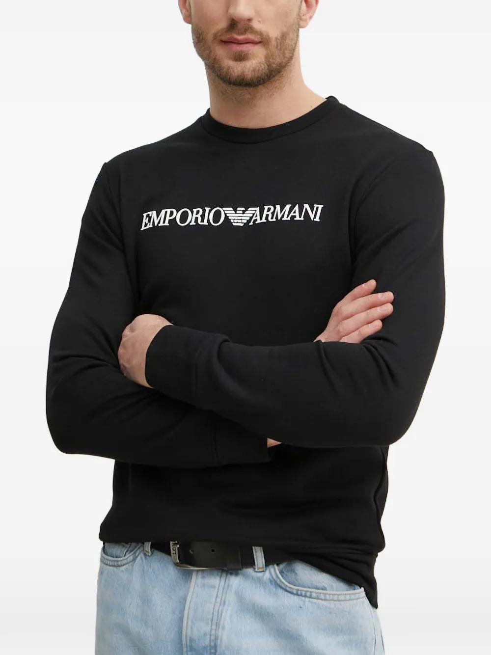 Свитшот с логотипом Emporio Armani, черный
Свитшот с логотипом Emporio Armani, черный
