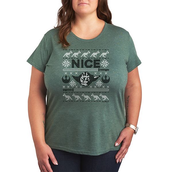 Футболка Plus size Nice Rebel с новогодним принтом Star Wars, Heather Juniper
Футболка Plus size Nice Rebel с новогодним принтом Star Wars, Heather Juniper