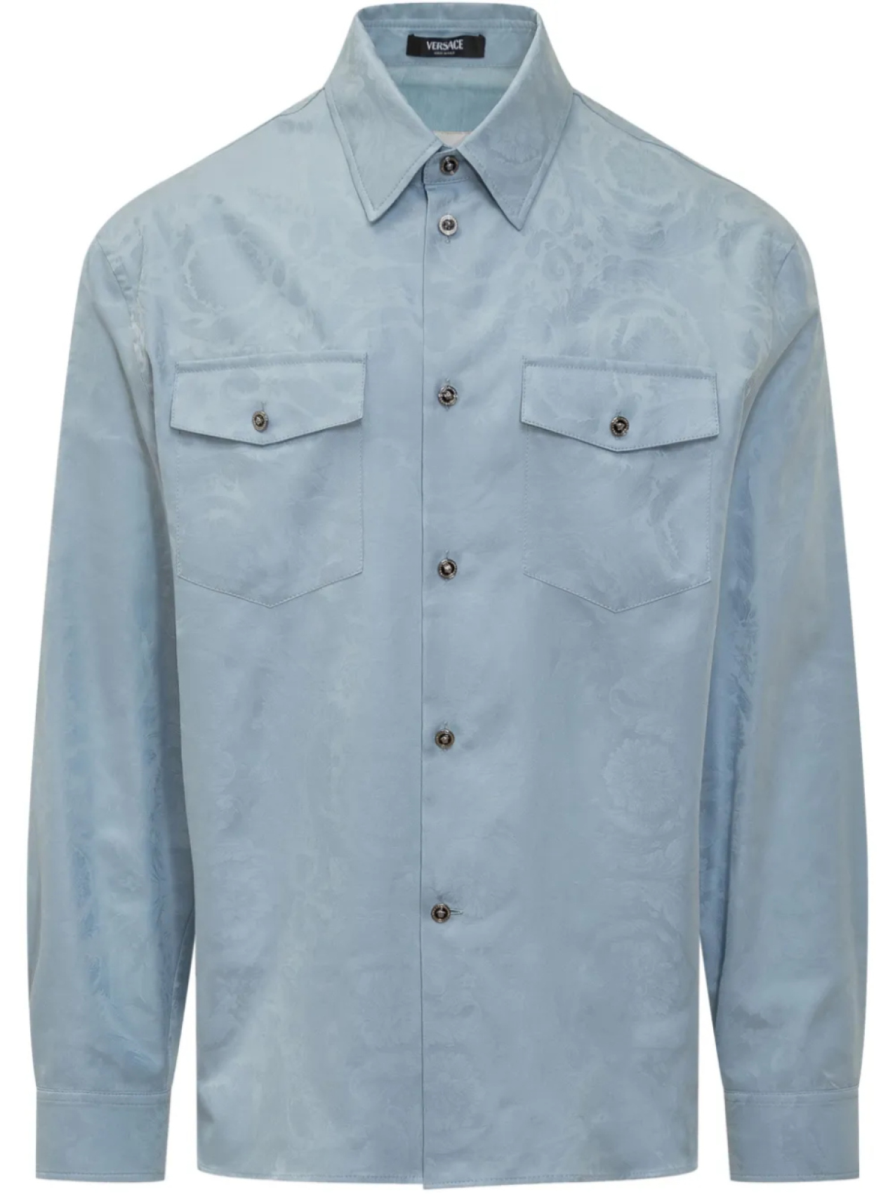 Джинсовая рубашка с принтом Versace Barocco, синий
Джинсовая рубашка с принтом Versace Barocco, синий