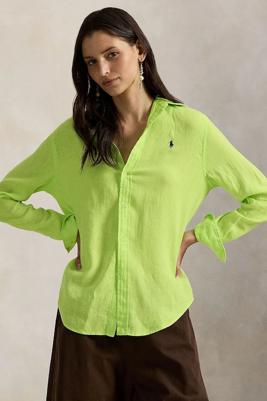 Льняная рубашка Polo Ralph Lauren, зеленый
Льняная рубашка Polo Ralph Lauren, зеленый