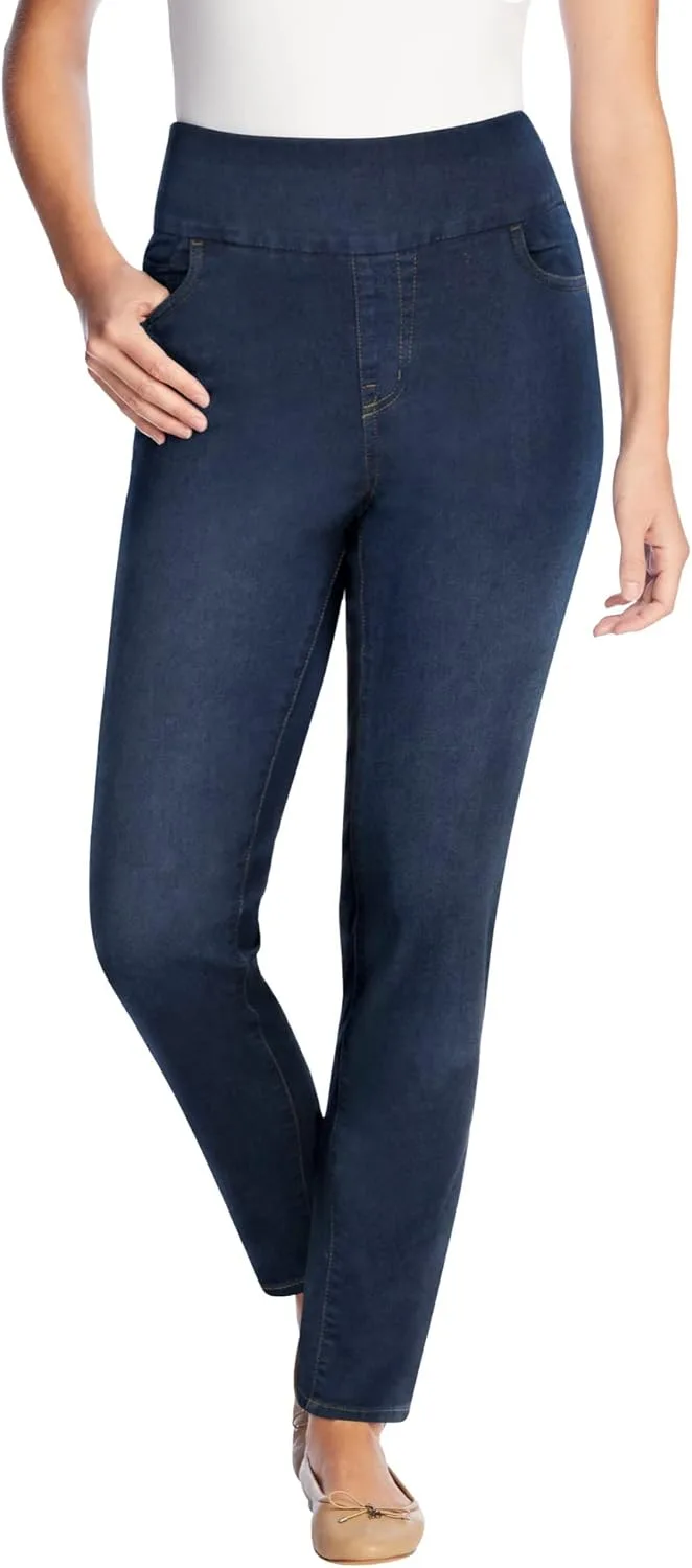 Woman Within Plus Size Flex Slim-Leg Pull-On Gap-Free Stretch-Denim Jeans
Woman Within Plus Size Flex Slim-Leg Pull-On Gap-Free Stretch-Denim Jeans