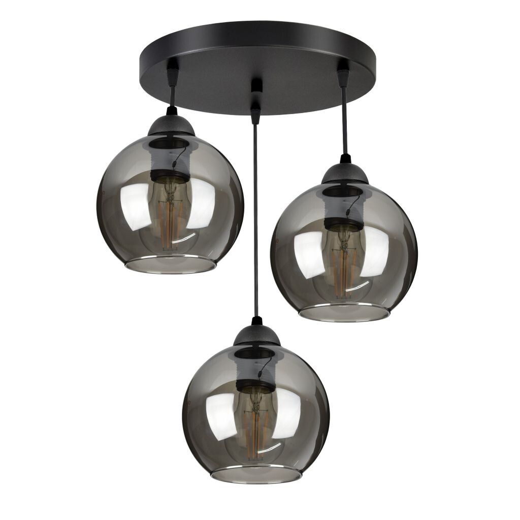 Подвесной светильник с 3 плафонами из черного стекла, прозрачный, 3x E27 kiki design, черный
Подвесной светильник с 3 плафонами из черного стекла, прозрачный, 3x E27 kiki design, черный