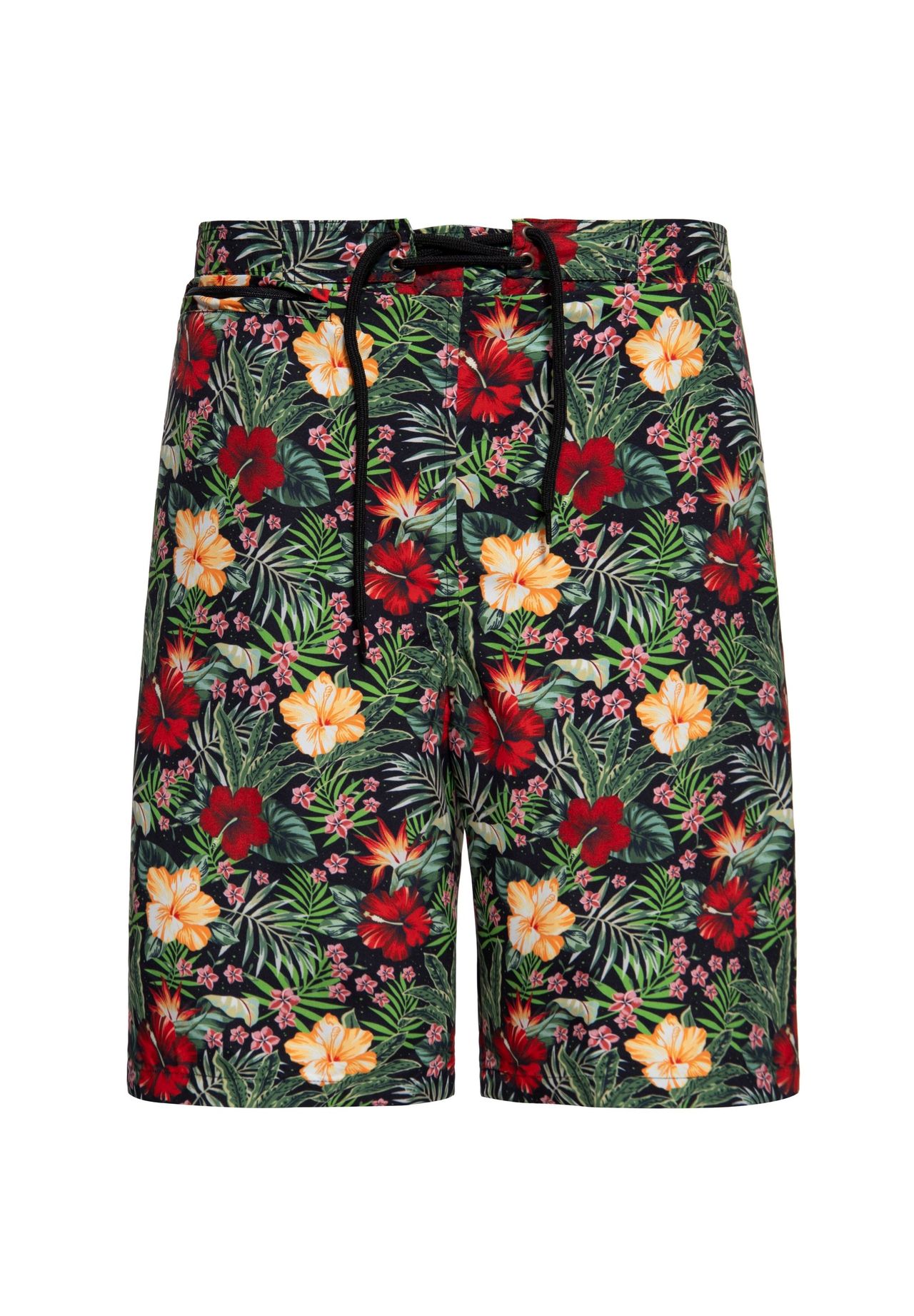 Шорты с тропическим принтом Hibiscus по всей поверхности KING KEROSIN, черный
Шорты с тропическим принтом Hibiscus по всей поверхности KING KEROSIN, черный