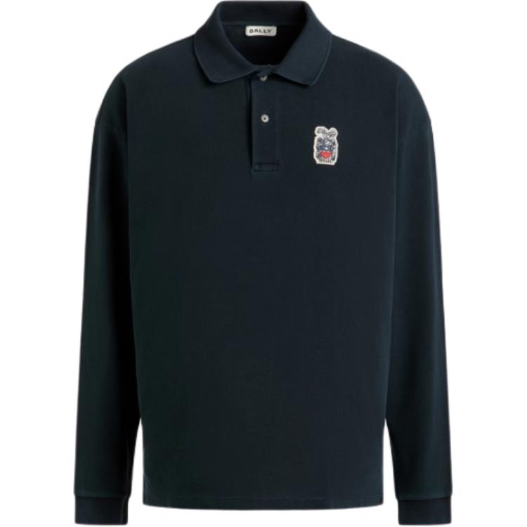 BALLY Поло для мужчин, темно-синий, с воротником, умеренно прямой крой
BALLY Поло для мужчин, темно-синий, с воротником, умеренно прямой крой