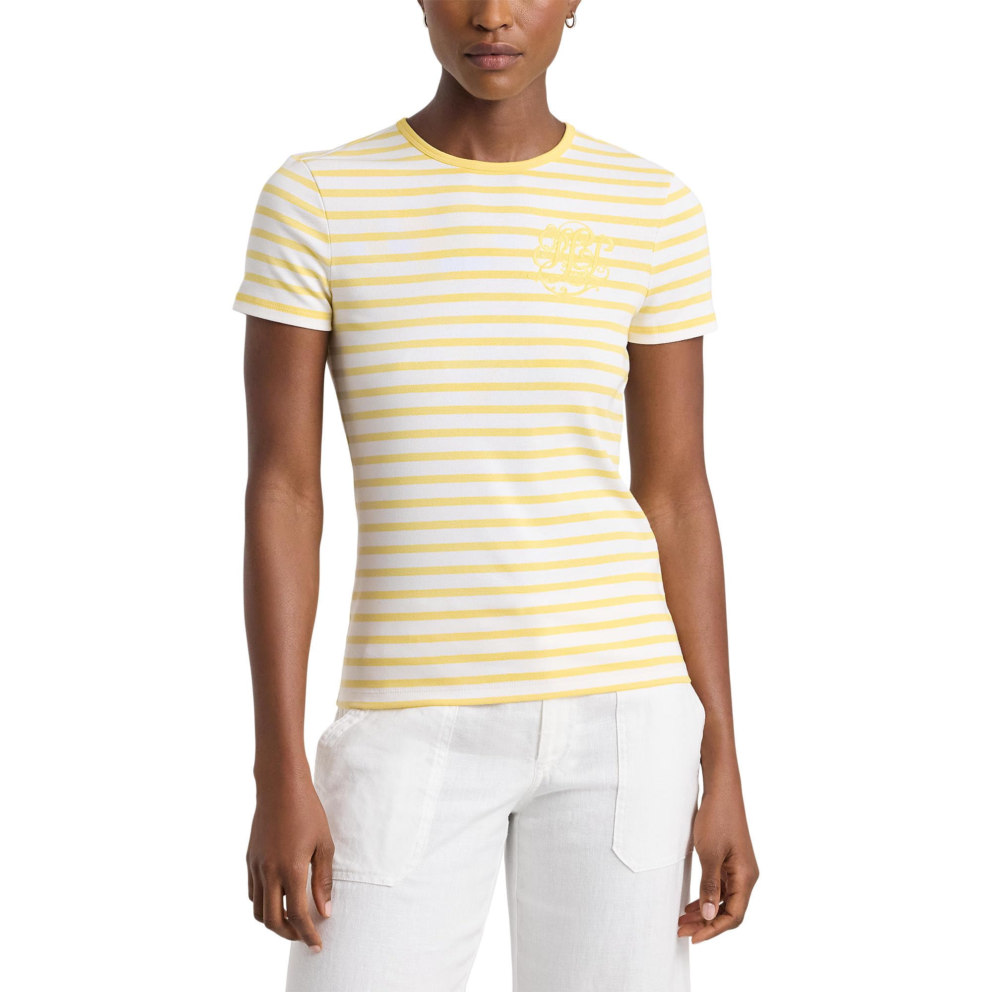 Футболка Lauren Ralph Lauren Striped Stretch Cotton Crew Neck Tee, White/Primrose Yellow
Футболка Lauren Ralph Lauren Striped Stretch Cotton Crew Neck Tee, White/Primrose Yellow