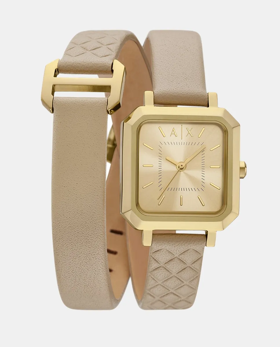 Женские часы AX5728 из бежевой кожи Armani Exchange, бежевый
Женские часы AX5728 из бежевой кожи Armani Exchange, бежевый