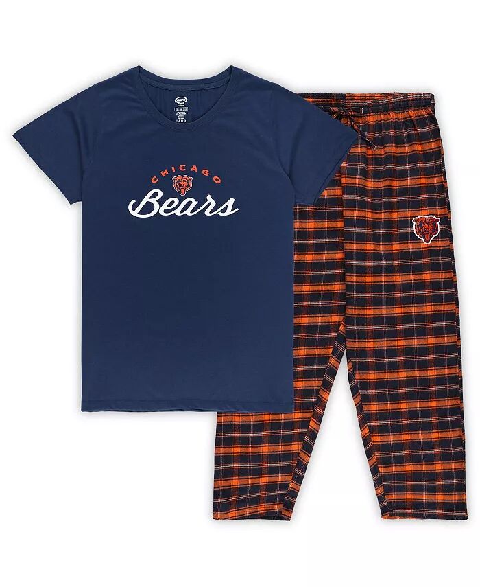 Женский комплект для сна из темно-синей футболки Chicago Bears Plus Size с эмблемой и фланелевых брюк Concepts Sport
Женский комплект для сна из темно-синей футболки Chicago Bears Plus Size с эмблемой и фланелевых брюк Concepts Sport