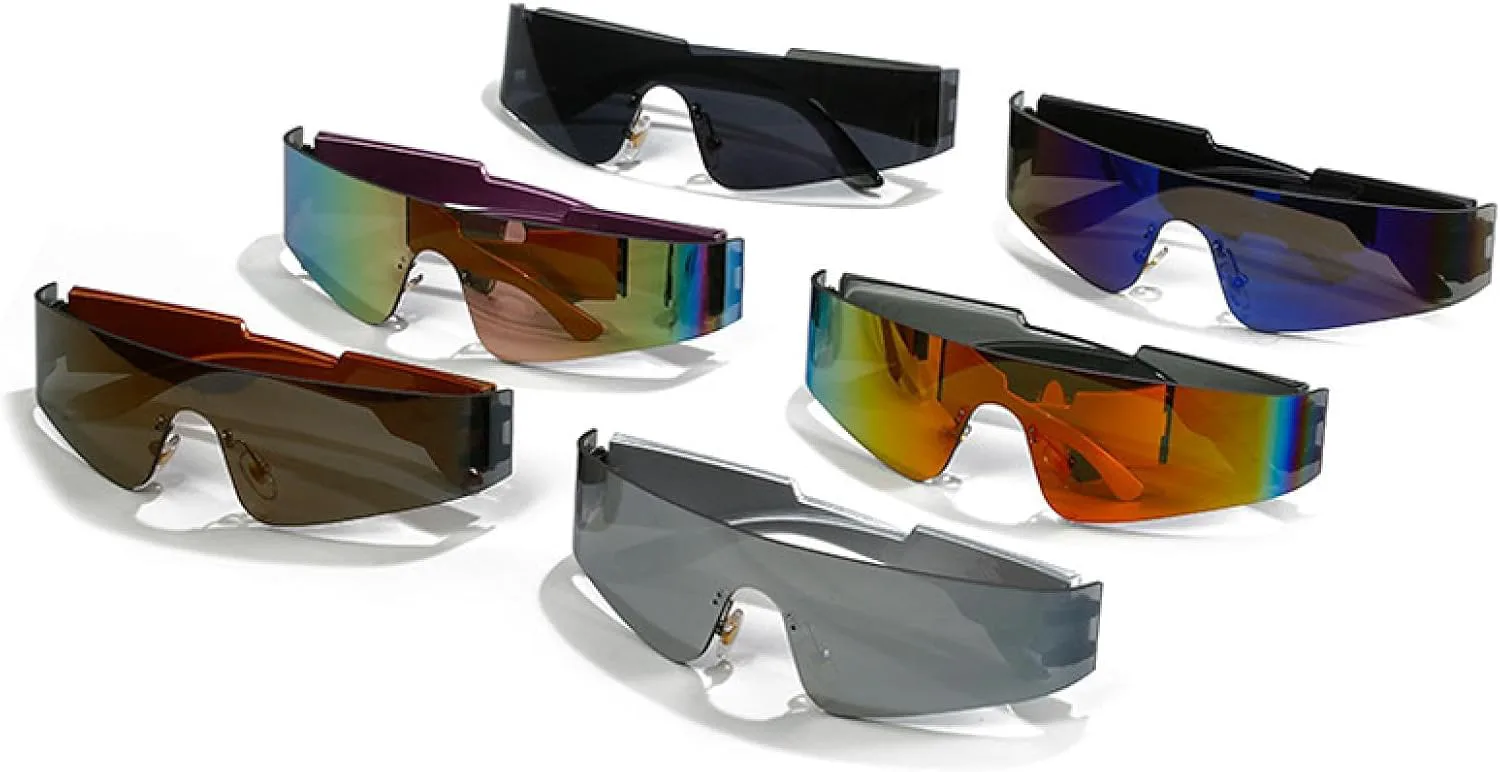 Ретро-панк солнцезащитные очки без оправы для женщин, модные, с разноцветными зеркальными линзами, защита от УФ-излучения UV400 для мужчин HHZZYVY, Tea Golden Mirror
Ретро-панк солнцезащитные очки без оправы для женщин, модные, с разноцветными зеркальными линзами, защита от УФ-излучения UV400 для мужчин HHZZYVY, Tea Golden Mirror