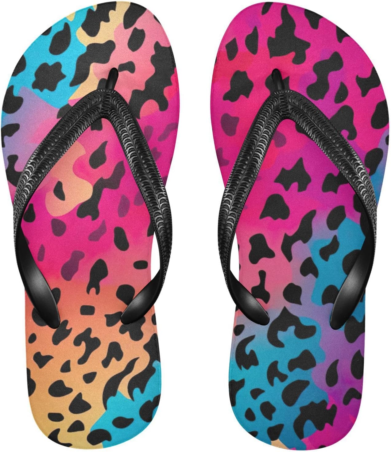 Вьетнамки с леопардовым принтом и радужным рисунком, пляжные резиновые шлепанцы с нескользящей подошвой для мужчин и женщин, летняя обувь для прогулок Sinestour, Leopard Print Rainbow
Вьетнамки с леопардовым принтом и радужным рисунком, пляжные резиновые шлепанцы с нескользящей подошвой для мужчин и женщин, летняя обувь для прогулок Sinestour, Leopard Print Rainbow
