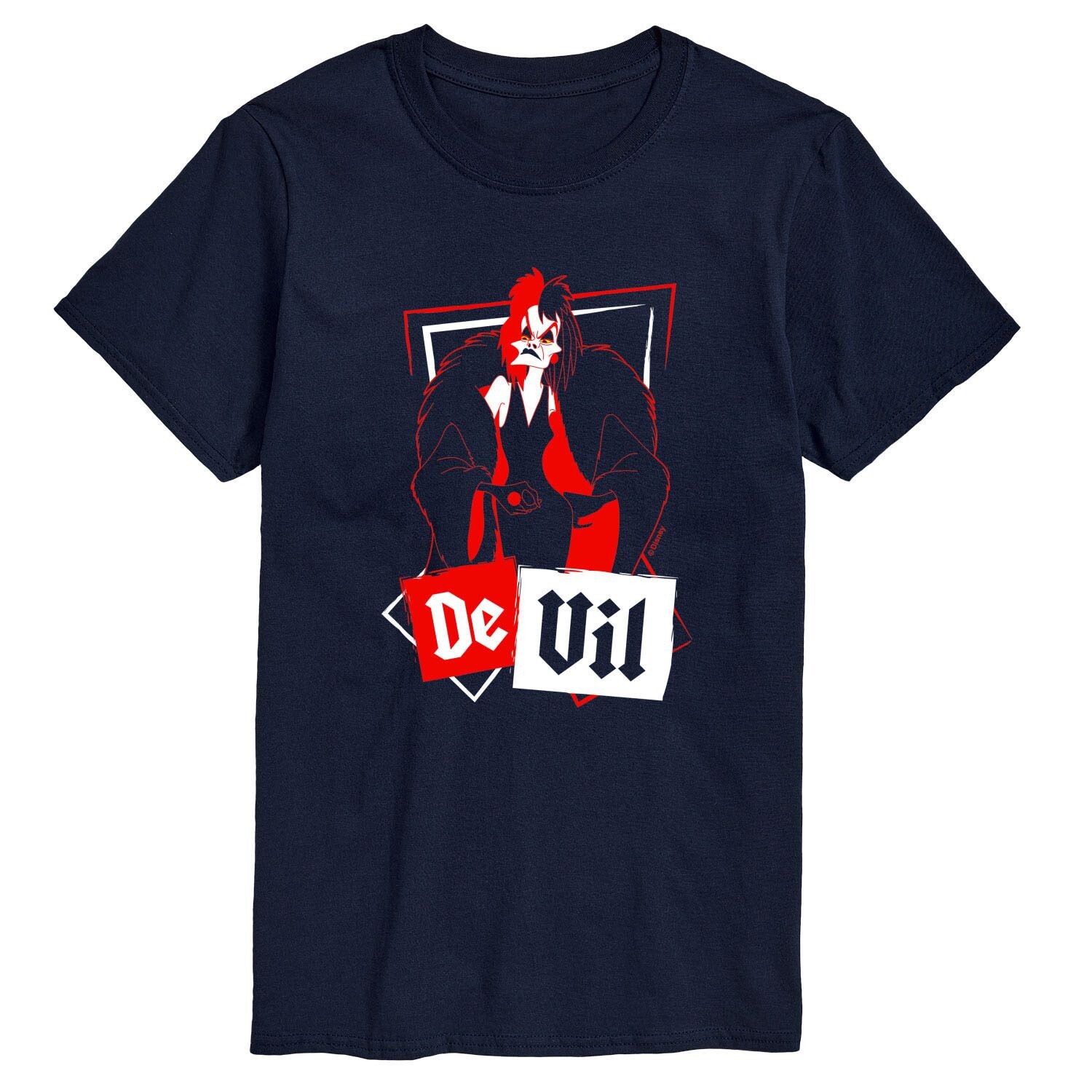 Футболка с цветком Disney's Villians Big & Tall De Vil, Blue License, синий 
Футболка с цветком Disney's Villians Big & Tall De Vil, Blue License, синий