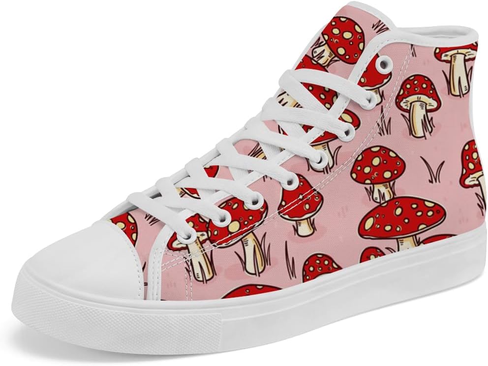 Женские и мужские высокие кеды на канве с изображением красного гриба, с шнуровкой, повседневная обувь Chebing
Женские и мужские высокие кеды на канве с изображением красного гриба, с шнуровкой, повседневная обувь Chebing