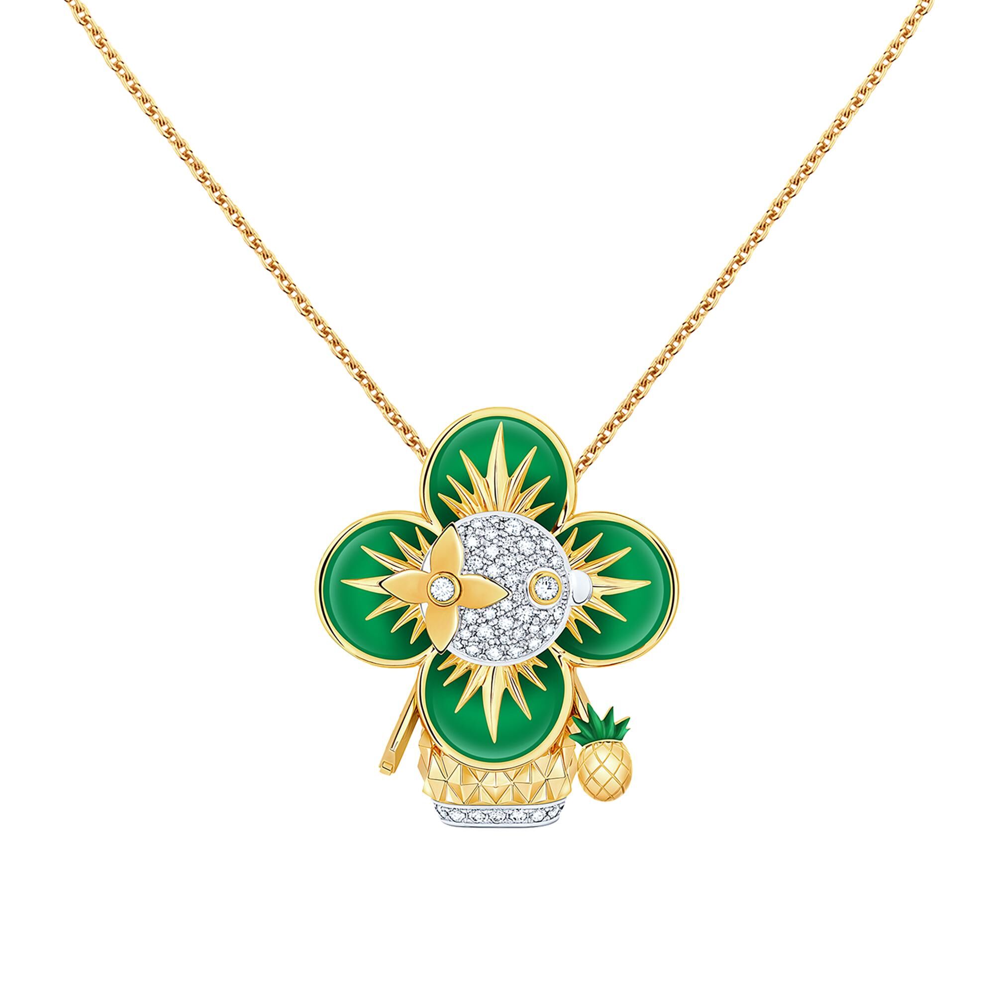 Подвеска Vivienne Pineapple, желтое золото, белое золото, лак и бриллианты Louis Vuitton, золотой
Подвеска Vivienne Pineapple, желтое золото, белое золото, лак и бриллианты Louis Vuitton, золотой